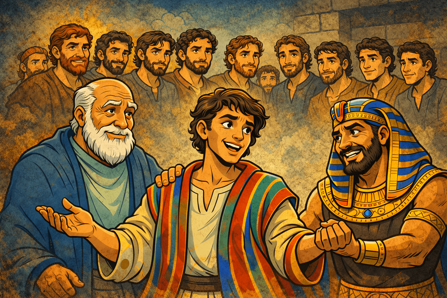 The Promised Gift scene with a Sun rising in the desert.